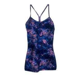 LuluLemon Power Y Tank Moody Mirage Bark Berry Deep Navy Blue Size 4 Small Yoga